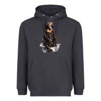 Smoke Malayan Sun Bear Heavyweight Hoodie - LillyAllenDesigns