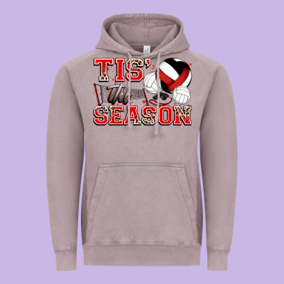 Tis' The Season Volleyball Vintage Hoodie Designed By Zillion Design Studio