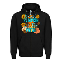 Black Cutest Pumpkin In The Patch Zipper Hoodie - Artiststas