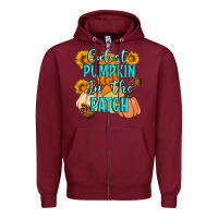 Burgundy Cutest Pumpkin In The Patch Zipper Hoodie - Artiststas