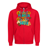 Red Cutest Pumpkin In The Patch Zipper Hoodie - Artiststas