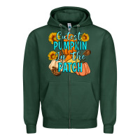 Sports Green Cutest Pumpkin In The Patch Zipper Hoodie - Artiststas