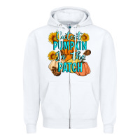 White Cutest Pumpkin In The Patch Zipper Hoodie - Artiststas