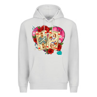Playing Cards Roses And Pearls Premium Hoodie | Teevron