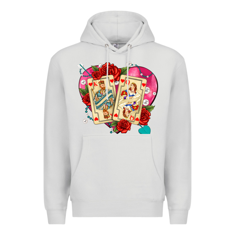 Playing Cards Roses And Pearls Premium Hoodie by AdoDesignShop | Teevron