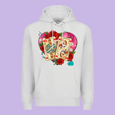 Playing Cards Roses And Pearls Premium Hoodie Designed By Adodesignshop