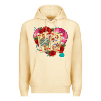 Pina Colada playing cards roses and pearls Premium Hoodie - AdoDesignShop