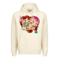 Sandshell playing cards roses and pearls Premium Hoodie - AdoDesignShop