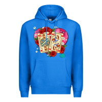 True Royal playing cards roses and pearls Premium Hoodie - AdoDesignShop