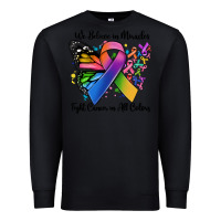 Black we believe in miracles fight cancer in all colors Premium Sweatshirt - MaliasSmallBusiness