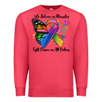 Cardinal we believe in miracles fight cancer in all colors Premium Sweatshirt - MaliasSmallBusiness