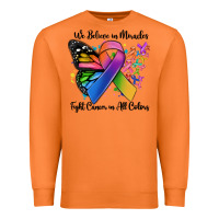 Carrot we believe in miracles fight cancer in all colors Premium Sweatshirt - MaliasSmallBusiness