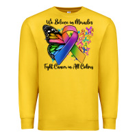Lemon we believe in miracles fight cancer in all colors Premium Sweatshirt - MaliasSmallBusiness