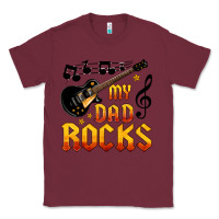 Burgundy my dad rocks Classic Tee - HRA Design Shop