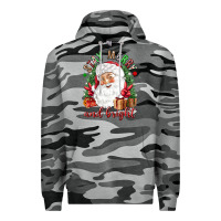 Slate Camo Stay Merry and bright Christmas with santa Premium Hoodie - NancyCooperArtShop