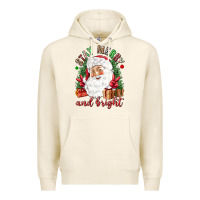 Tofu Stay Merry and bright Christmas with santa Premium Hoodie - NancyCooperArtShop