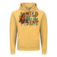 Vintage Mustard wild like west Vintage Hoodie - texasbilliewilder