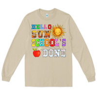 Mushroom hello sun schools done Long Sleeve Tee - HRA Design Shop