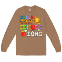 Toasted Coconut hello sun schools done Long Sleeve Tee - HRA Design Shop