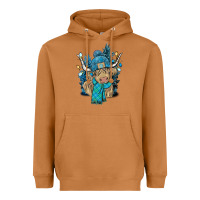 Meerkat Winter long haired Cow Heavyweight Hoodie - NancyCooperArtShop