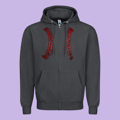 Ball Stitch Zipper Hoodie Designed By Adodesignshop