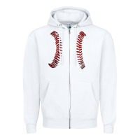 White ball stitch Zipper Hoodie - AdoDesignShop
