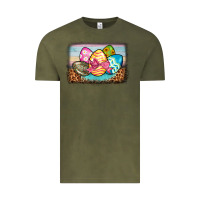 Vintage Olive easter egg background Vintage Tee - BarkalooDesign