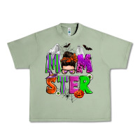 Oil Green halloween momster messy bun Urban Heavy Tee - Zillion Design Studio