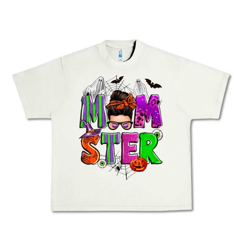 Halloween Momster Messy Bun Urban Heavy Tee by Zillion Design Studio | Teevron