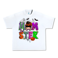 White halloween momster messy bun Urban Heavy Tee - Zillion Design Studio