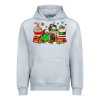 Heather Grey christmas sloth coffee cups Urban Hoodie - Jasminsmagicworld
