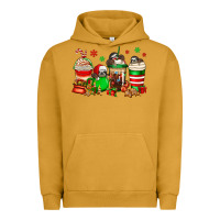 Pigment Peanut Butter christmas sloth coffee cups Urban Hoodie - Jasminsmagicworld