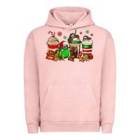 Pigment Salmon christmas sloth coffee cups Urban Hoodie - Jasminsmagicworld
