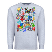 Heather Grey somebody's loud & proud autism mama Premium Sweatshirt - MaliasSmallBusiness