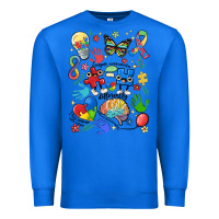 True Royal somebody's loud & proud autism mama Premium Sweatshirt - MaliasSmallBusiness