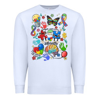 White somebody's loud & proud autism mama Premium Sweatshirt - MaliasSmallBusiness