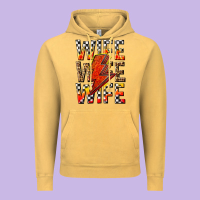 Wife Wife Wife Vintage Hoodie Designed By Texasbilliewilder