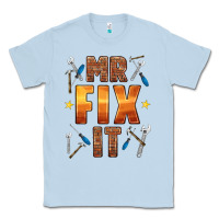 Dusty Blue mr fix it Classic Tee - HRA Design Shop