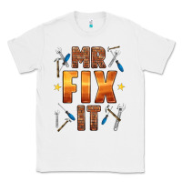 White mr fix it Classic Tee - HRA Design Shop