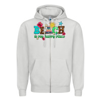 Dove Grey beach is my happy place Zipper Hoodie - AdoDesignShop
