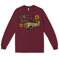 Burgundy cinco de mayo truck Long Sleeve Tee - CowhideDigitalArt