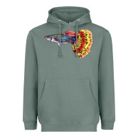 Sage Guppy Fish Heavyweight Hoodie - LillyAllenDesigns