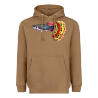 Toasted Coconut Guppy Fish Heavyweight Hoodie - LillyAllenDesigns