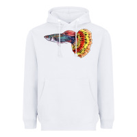 White Guppy Fish Heavyweight Hoodie - LillyAllenDesigns