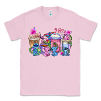 Bubblegum Pink stitch with lilo coffee cups Classic Tee - AdoDesignShop