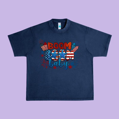 Boom Boom Baby 4th Of July Urban Heavy Tee Designed By Barkaloodesign