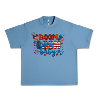 Pebble Blue boom boom baby 4th of july Urban Heavy Tee - BarkalooDesign