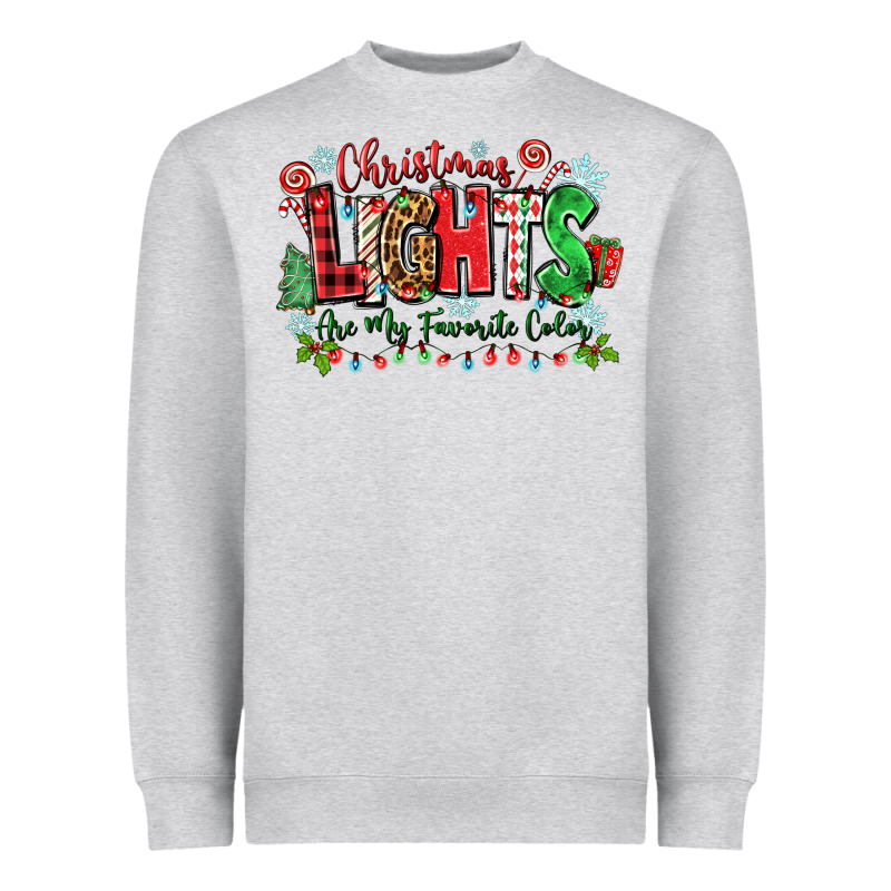 Christmas Lights Are My Favorite Color Heavyweight Sweatshirt by Zillion Design Studio | Teevron
