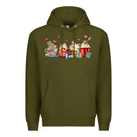 Army Green Nurse Coffee Cups Premium Hoodie - MaliasSmallBusiness