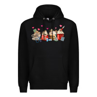 Black Nurse Coffee Cups Premium Hoodie - MaliasSmallBusiness